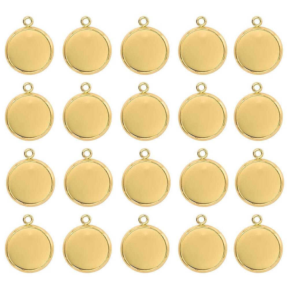 6177 Stainless Steel Pendant Trays Cabochon Settings Bezel Pendant Blanks